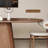 Retro style solid wood dining table set-107357303