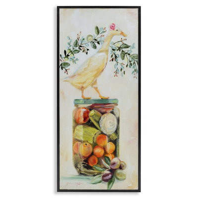 Charmante oie sur pot de giclée par Karen Weber