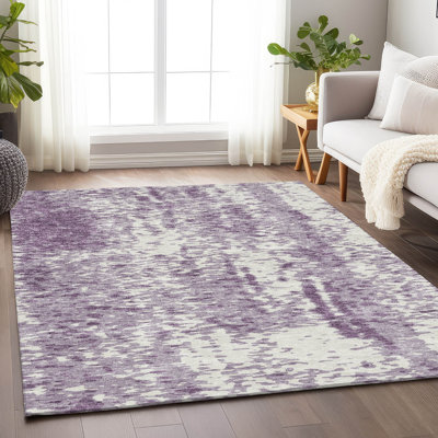 Premium Machine Washable Prisco Lavender Rug