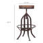 Brut Adjustable Height Swivel Bar Stool