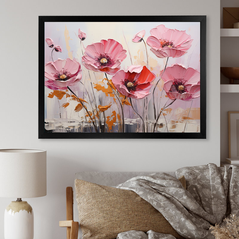 Vivid Poppy Minimalisme Moments, Cadre simple noir, H 34 po x l 44 po x P 1,5 po