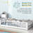Twin Size Floor Bed For Kids With Safety Guardrails And Door And Slats,Without Door-751290867