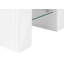 Console multimédia télé, 63 pouces, verre, 2 tiroirs, blanc