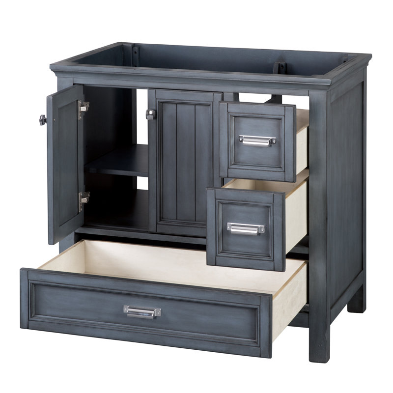 Melgar 36'' Single Bathroom Vanity Base Only, Harbor Blue
