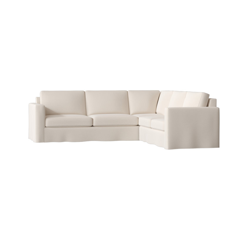 Canapé modulaire de coin large 108 po Bewley, Accoudoir à droite (vu de face), Magnolia Lola, Noir