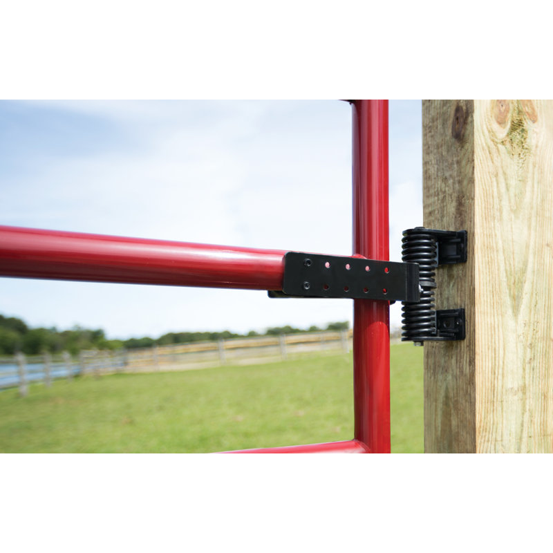 Black Powder-Coated Steel Self-Closing Gate Device