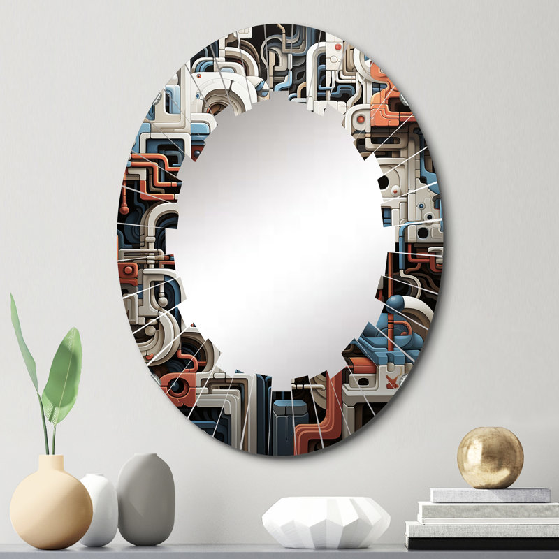 Castlevale - Miroir mural moderne ovale, 30 po x 20 po