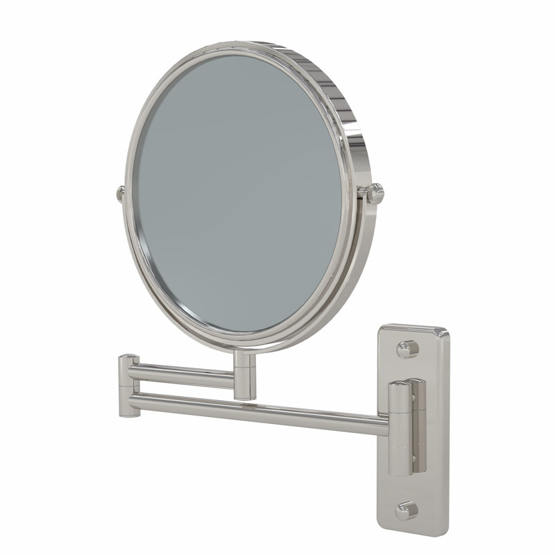 Agace Aluminium Circle Mirror, Polished Nickel