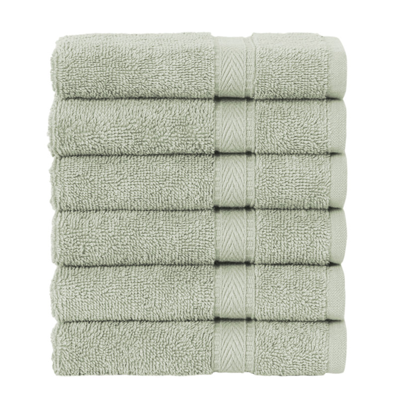 Serviette de toilette en coton Sinemis, Vert