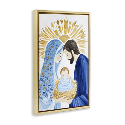 Cadre flottant de nativité pour nouveau-né, design par Petal Prints Design