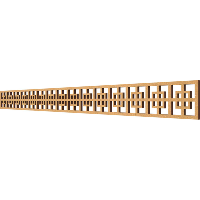Moulure de chantournage Cambridge, Bois aggloméré brut, H 4 po x l 46,375 po x P 0,375 po