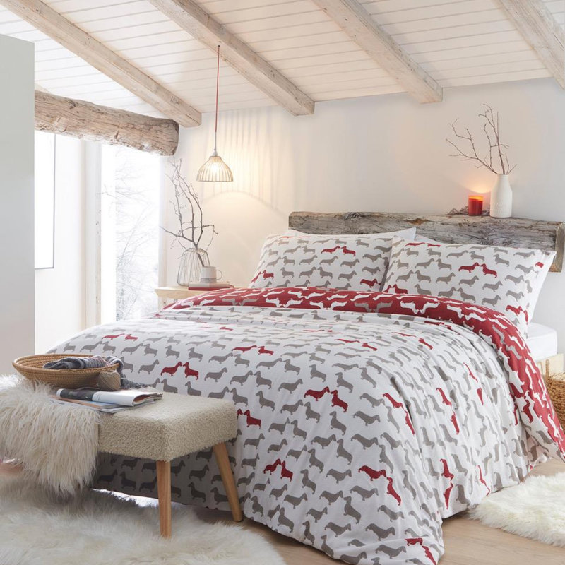 Cotton Animal Print Duvet Cover Set with Pillowcases Included, Double - 2 Standard Pillowcases