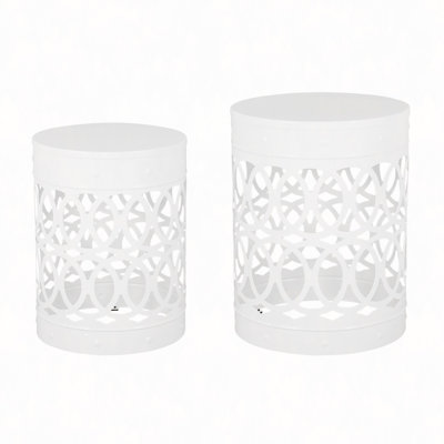 Outdoor Metal S/2 End Table