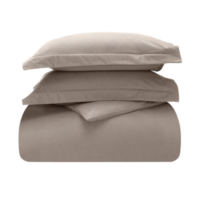Rome 100% Flannel Cotton Solid Fuzzy Warm Duvet Cover Set