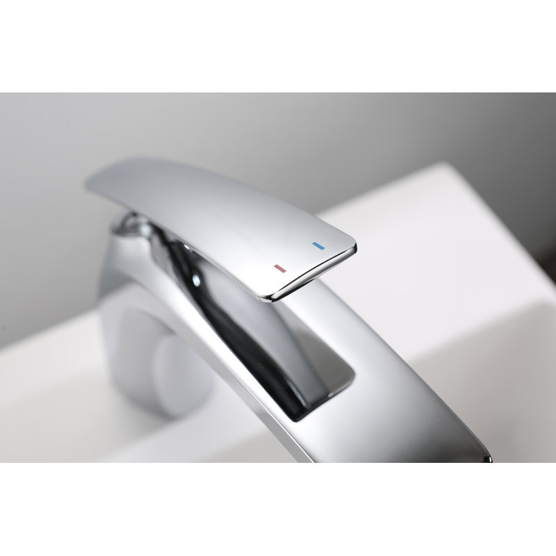 Robinet de salle de bain monocorps contemporain Judy, Chrome poli