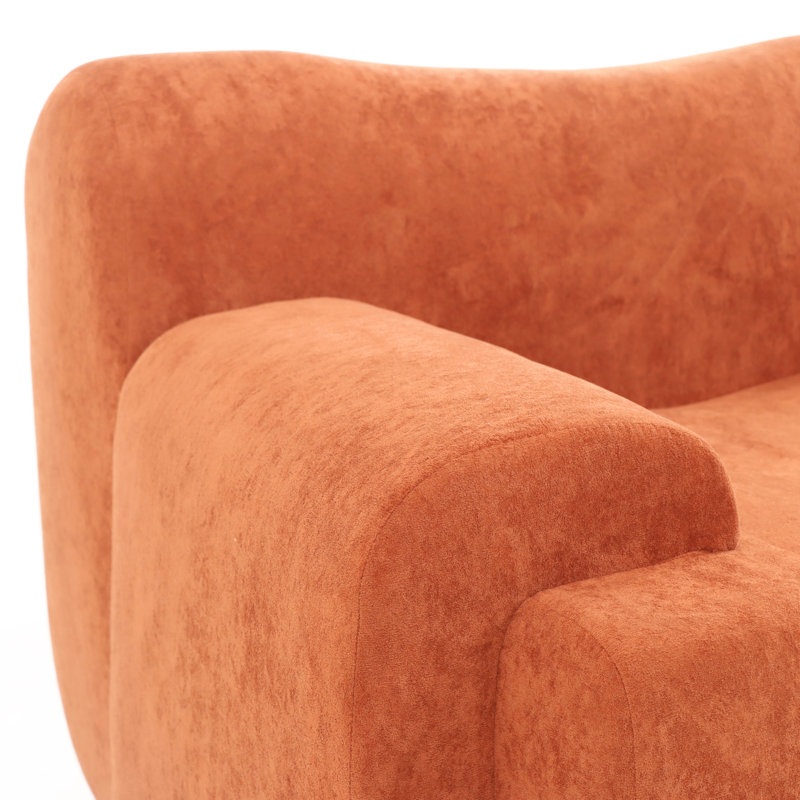 Fauteuil d'appoint rembourré 42 po, Orange