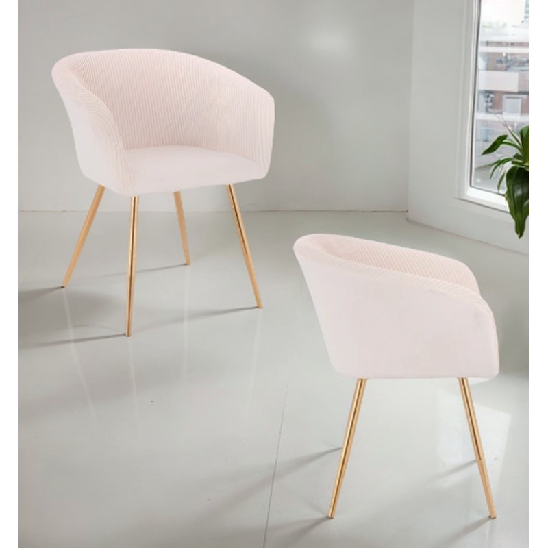 Chaise de salle à manger en velours