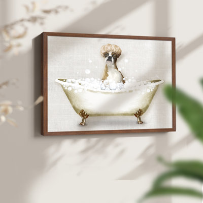 «Bath Dogs I», reproduction encadrée