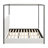 Modern Canopy Bed With Upholstered Headboard-54880698