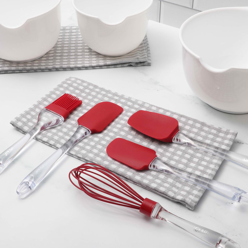 Ensemble de 12 bases de cuisson Glad en différentes couleurs, Rouge et blanc
