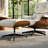 Swivel Lounge Chair With Ottoman-1417411089