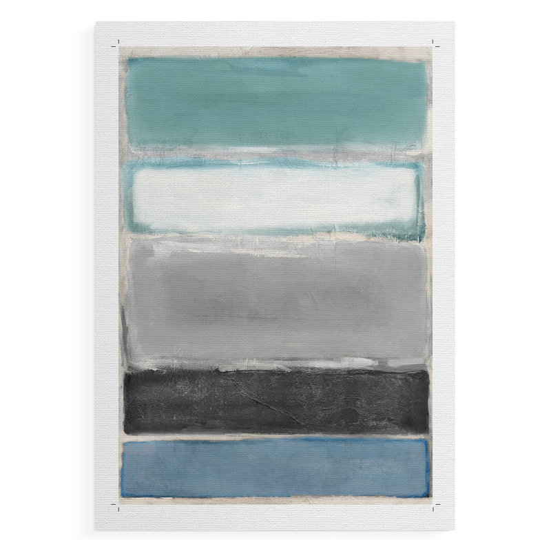 Blocs de couleur de conception simple - impression sur toile seulement - non encadrée, H 60 po x l 40 po