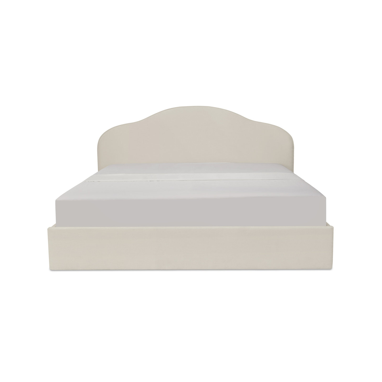 Low-Profile Storage Bed, Cream, King