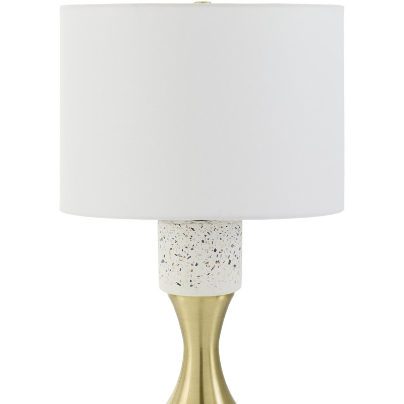 Maricar Concrete Accent Lamp, Light Gold/White