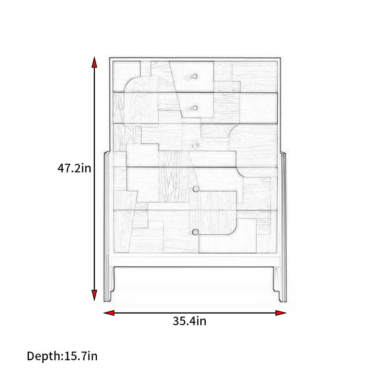 Commode d'appoint de style minimaliste moderne