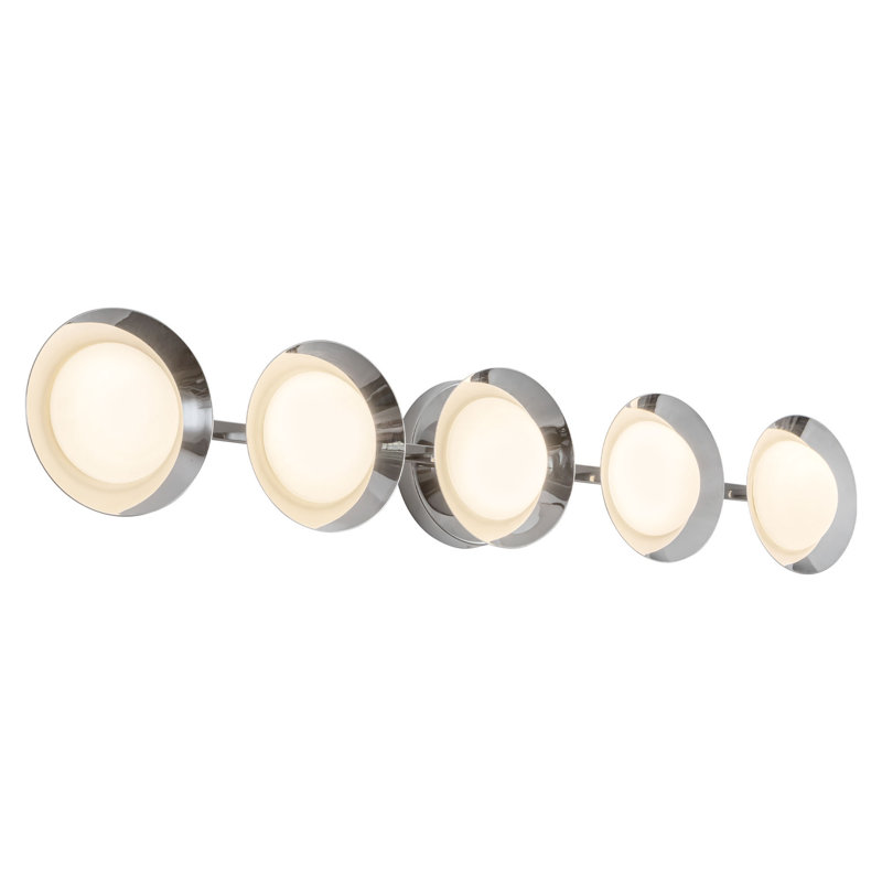 Cleo 36-in Gold dimmable LED Bathroom Vanity Light, Chrome