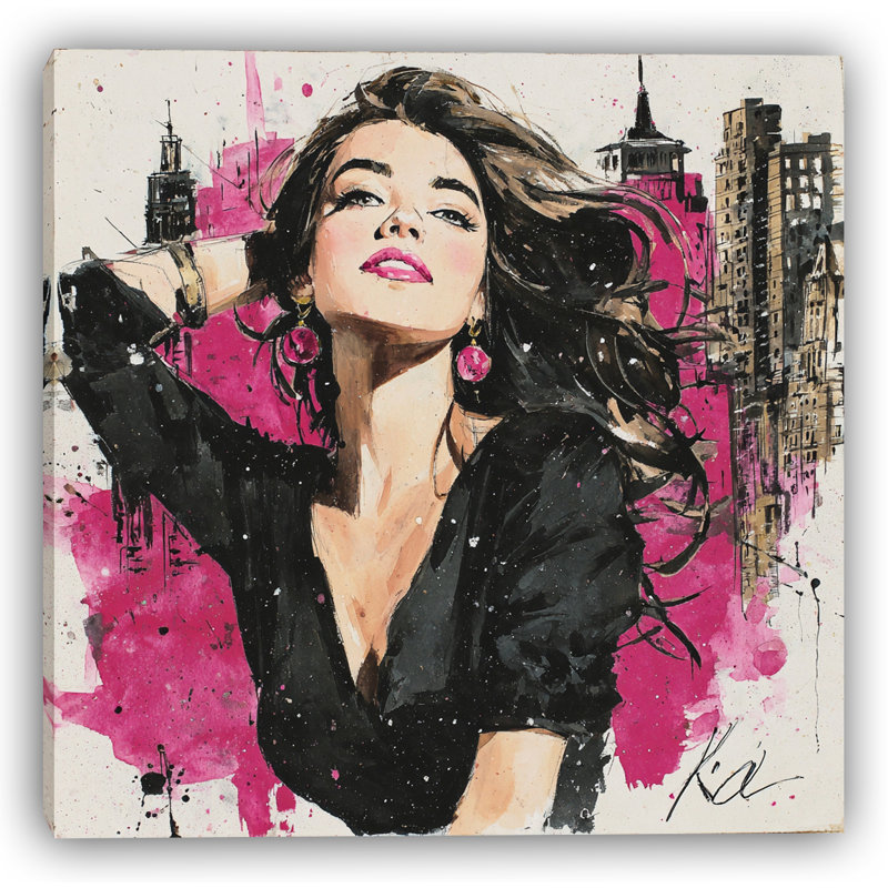Art mural sur toile City Glamour, H 30 po x l 30 po