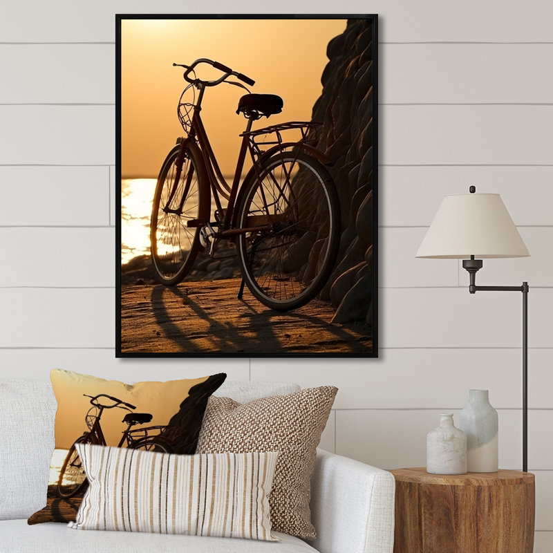" Sunset Spin ", Black Floater Framed, 32" H x 16" W x 1" D