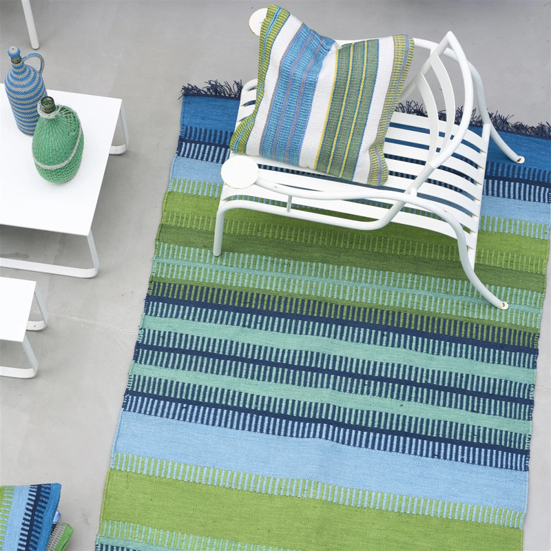 Muturi Cobalt Outdoor Rug, Rectangle 3'11" x 5'11"
