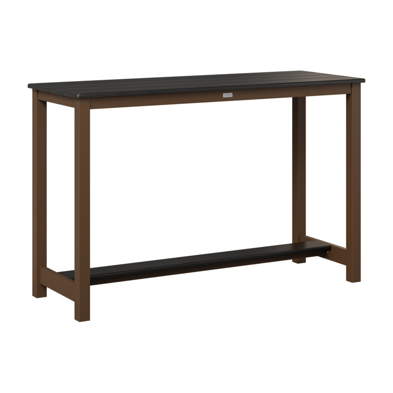 Table de bar Berlin Gardens, H 38,5 po x l 60 po x P 22 po, Noir martelé, Filon de bois mesquite