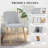 Set of 2/4 Modern Upholstered Dining Chairs, Ergonomic Back Support & 300lbs Capacity with Oak Legs-435648438-435648436