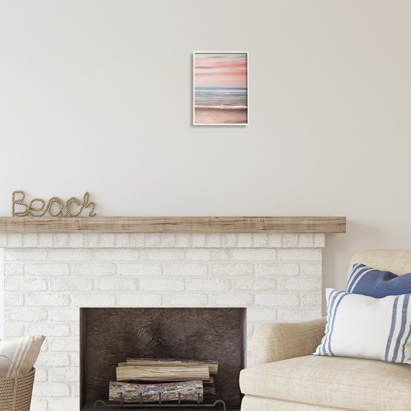 «Ba-073», reproduction encadrée de «Pastel Shore Sunset on Canvas» par Lil 'Rue, H 14 po x l 11 po x P 1,5 po