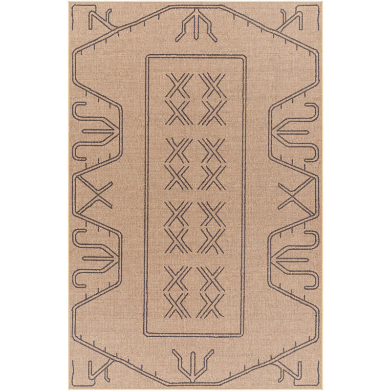 Keld Moroccan Tan Area Rug, Rectangle 9' x 12'