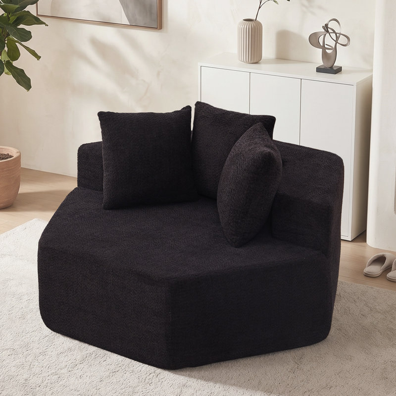 Chaise longue 54 po x 54 po, Black