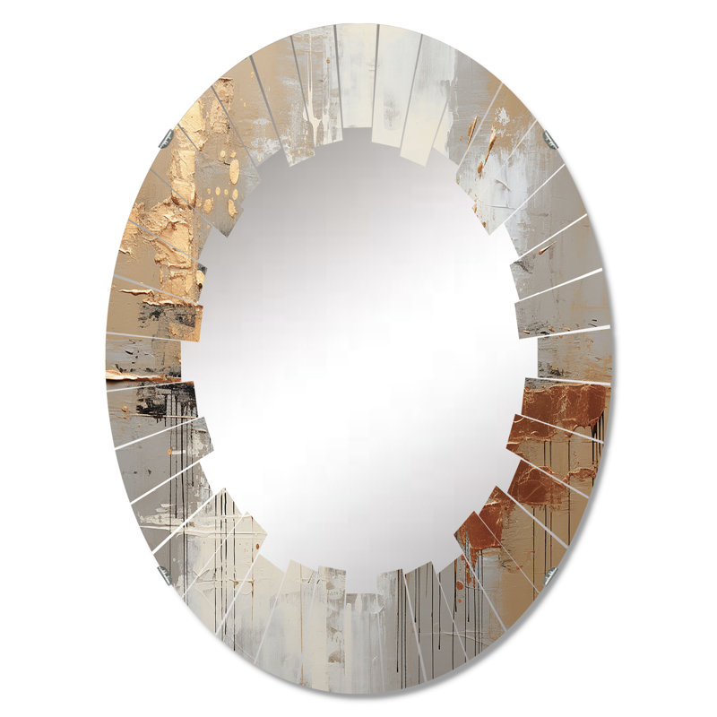 Flanner - Miroir mural moderne ovale, 30 po x 20 po