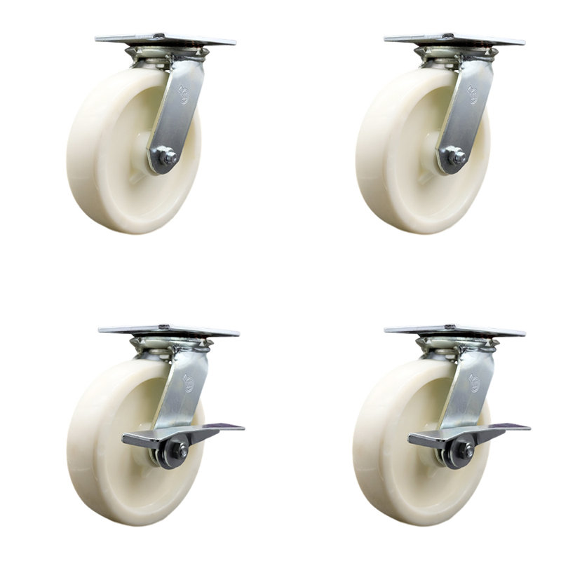 4 Piece Nylon Swivel Caster Set
