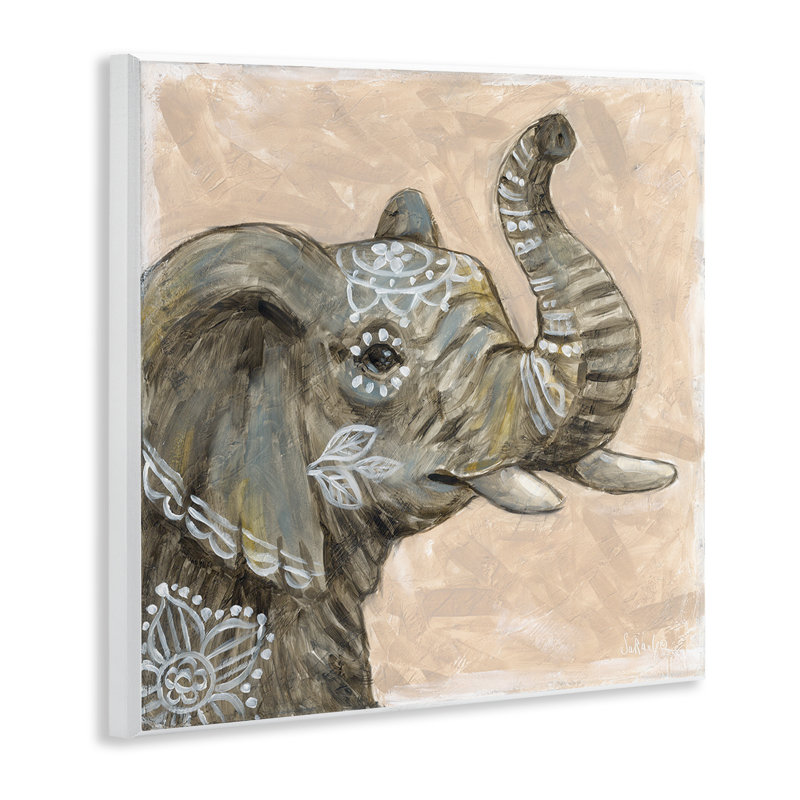 Art mural bohème à motif d'éléphants par Sara G. Designs