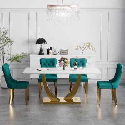 Kekeli 6 - Person Pedestal Dining Set