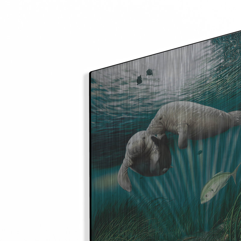 Beachcrest Home ™ «Lazy Day Romance» par Dann Spider Warren, art mural en métal, H 16 po x l 12 po