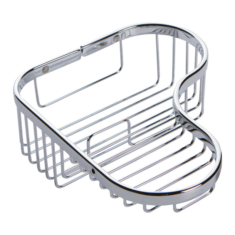 Splashables 9-3/4" Combination Corner Shower Basket, Nickel
