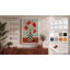 Poppies in Checkered Vase Boho 1 Piece Wrapped Canvas Wall Art-2022038704-2022038706