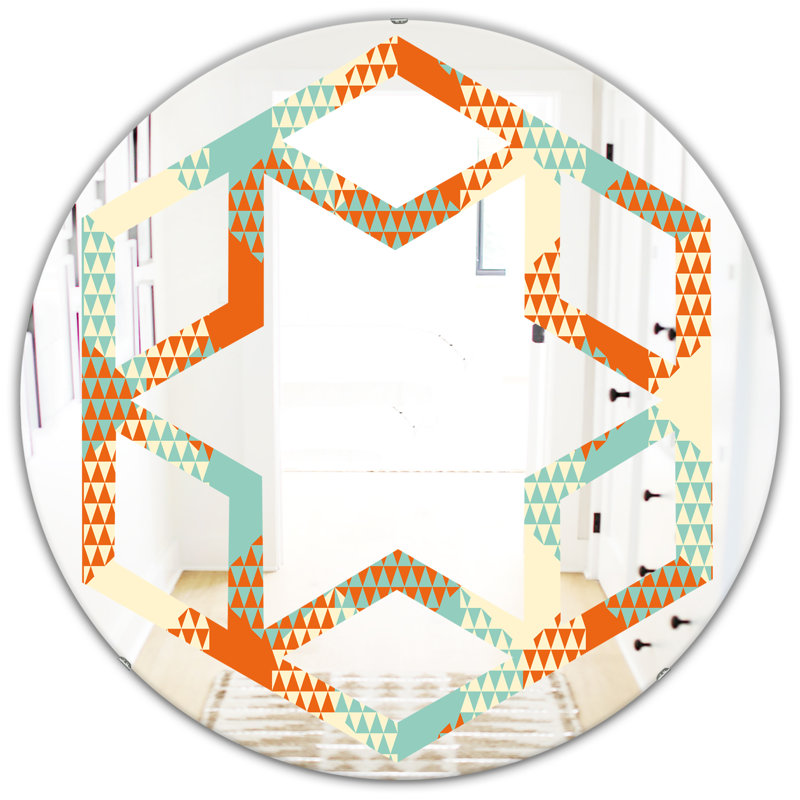 Miroir mural Hexagon Star, H 31,5 po x l po