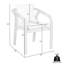 Chaise de patio avec coussin Calam