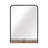 Jeramine Modern Industrial Wall Mirror with Shelf - Metal Frame and Rustic Wood Accent-1491345681
