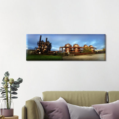 Old Oil Refinery, Gasworks Park, Seattle, King County, Washington State, USA - Wrapped Canvas Panoramic Print