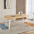 Versatile Extendable Table Suitable for Dining, Office, and Coffee Use with Metal Legs and MDF Top-1779685533-1779685529
